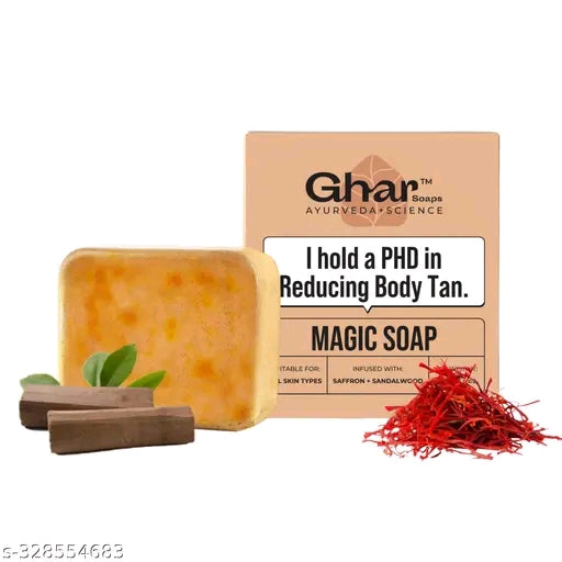 🪷✨ GHAR SOAPS Magic Sandalwood Soap – 100g of Pure Luxury 🌿🧼