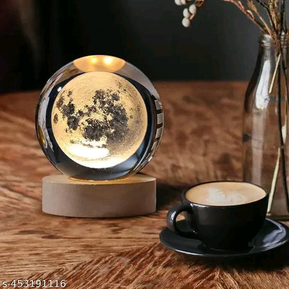 🌌✨ 3D Glass Astronomy Night Lamp with Dolphin Base – Solar System Fantasy LED Light 🌙