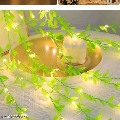 🌿 Artificial Leaf Curtain LED String Light ✨ | 200 LEDs | 8 Modes | Remote Control | USB Powered | Perfect for Diwali, Bedroom & Home Decor 💫