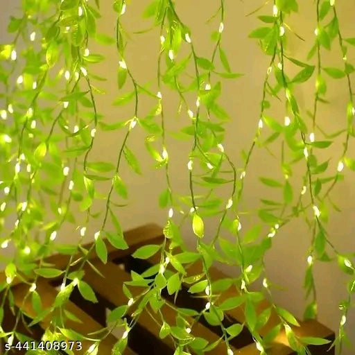 🌿 Artificial Leaf Curtain LED String Light ✨ | 200 LEDs | 8 Modes | Remote Control | USB Powered | Perfect for Diwali, Bedroom & Home Decor 💫
