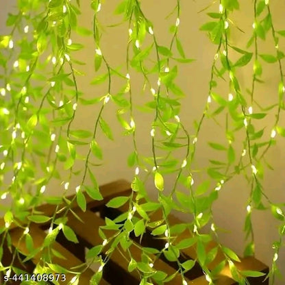 🌿 Artificial Leaf Curtain LED String Light ✨ | 200 LEDs | 8 Modes | Remote Control | USB Powered | Perfect for Diwali, Bedroom & Home Decor 💫