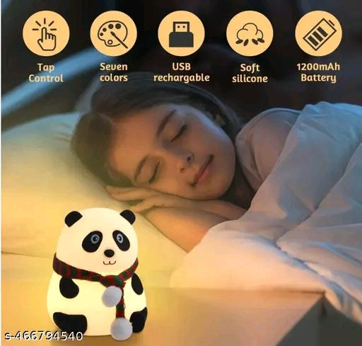 🐼✨ FASTIC Cute Panda Night Lamp – 7 Color Changing USB Rechargeable LED Light 🌈💤