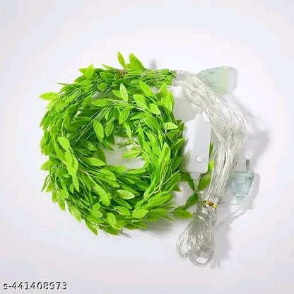 🌿 Artificial Leaf Curtain LED String Light ✨ | 200 LEDs | 8 Modes | Remote Control | USB Powered | Perfect for Diwali, Bedroom & Home Decor 💫