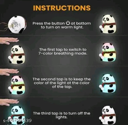🐼✨ FASTIC Cute Panda Night Lamp – 7 Color Changing USB Rechargeable LED Light 🌈💤